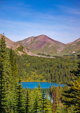Moose Lake, Pipestone Gap (top right), and the Nublet